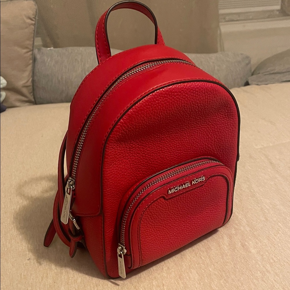 Michael Kors Jaycee Medium Scarlet Backpack